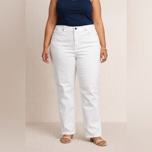 NWT Talbots Signature Straight Leg White Denim Jeans – 18W